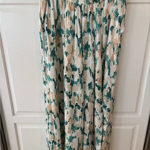 Anthropologie MAEVE black and white white polka dot‎ cropped wide leg pants.